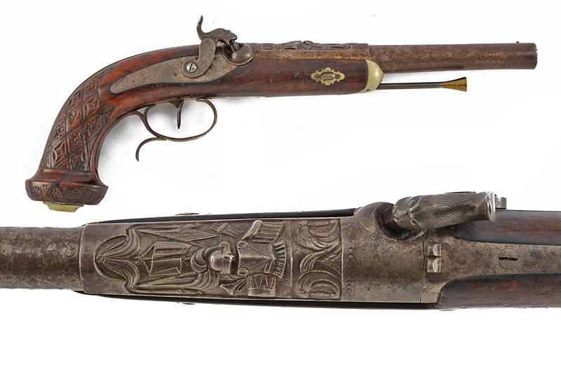 Pistola a luminello con bella canna