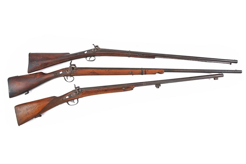 Lotto di tre fucili a luminello