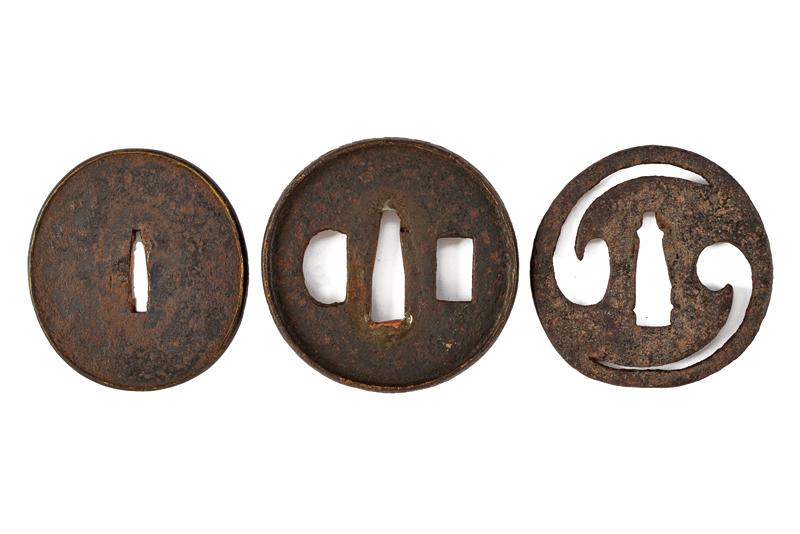 Lotto di tre tsuba
