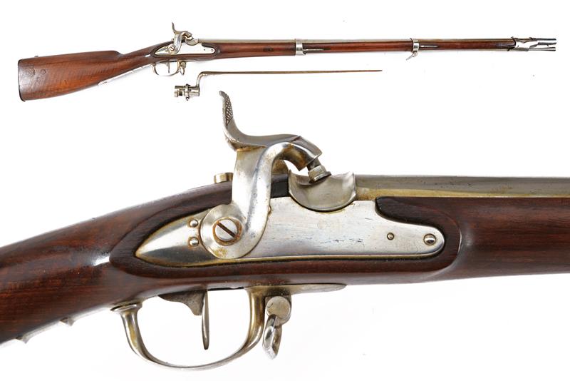 Fucile a luminello mod. 1842 con baionetta della Guardia Nazionale
