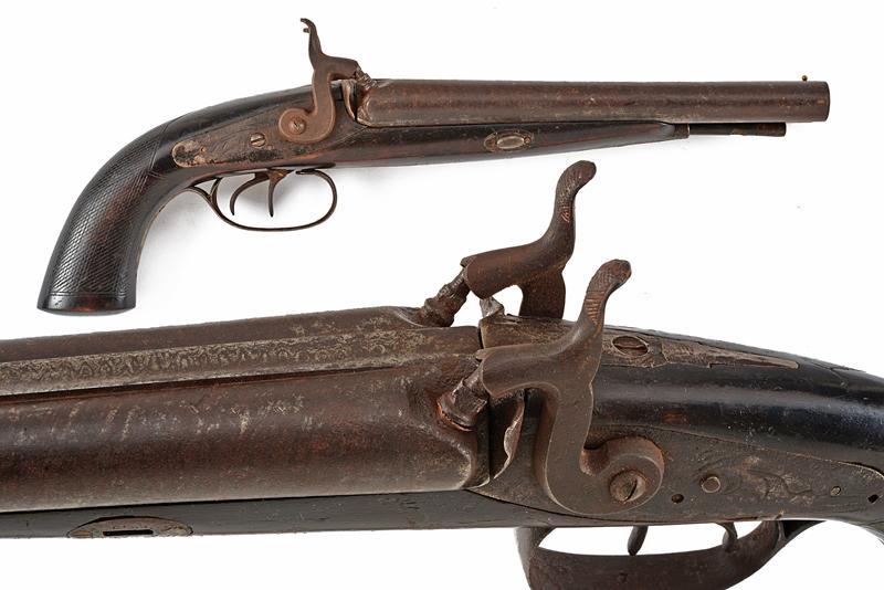 Pistola a luminello a due canne