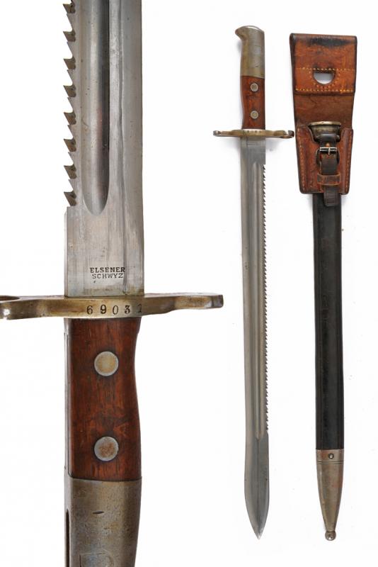 Baionetta mod. 1914 con dorso a sega