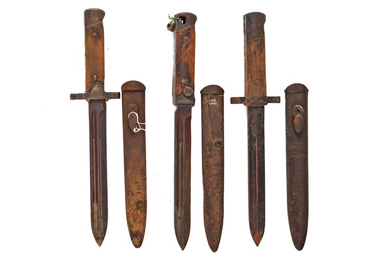 Lotto di tre baionette Mod. 91/38