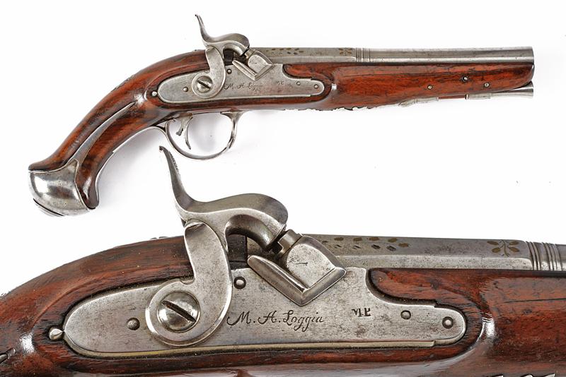 Pistola a luminello firmata M.A. Loggia