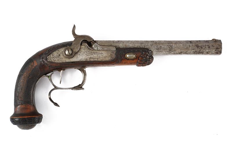 Interessante pistola a luminello da cassetta di A. Francotte a Liegi
