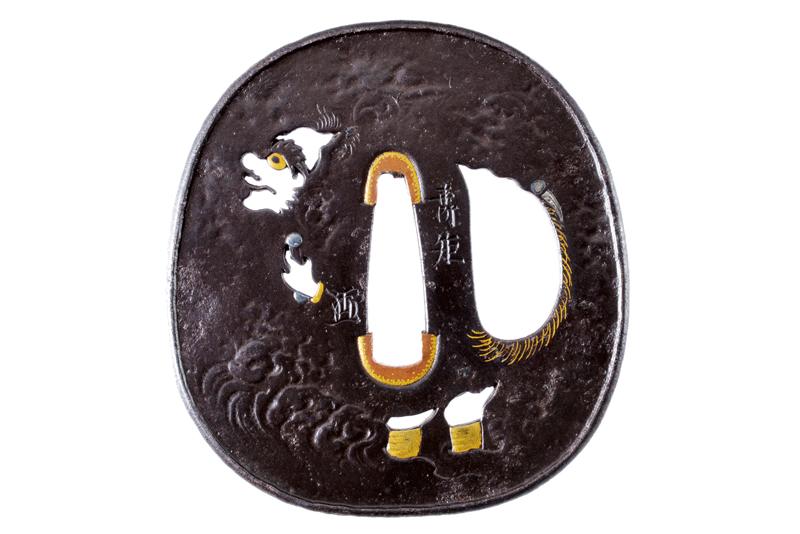 Importante tsuba firmata Toshinori