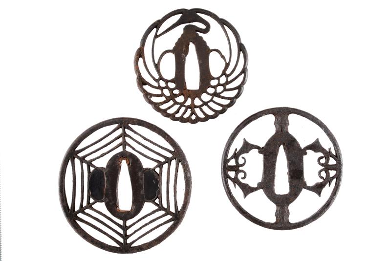 Lotto di tre tsuba