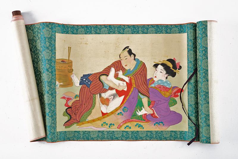 Shunga makimono rotolo