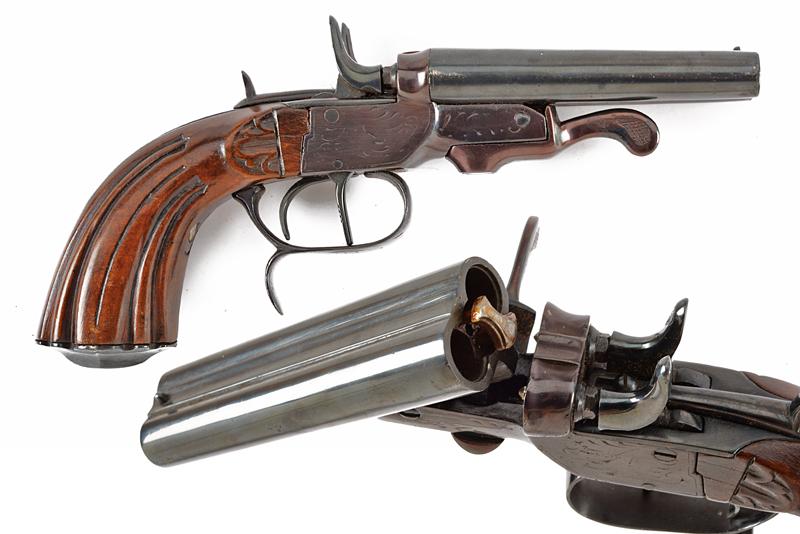 Pistola a retrocarica a due canne