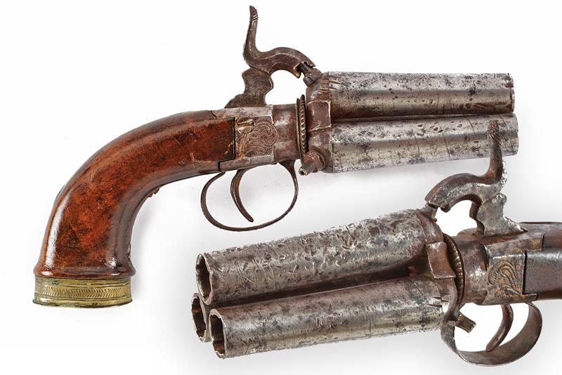 Pistola a luminello a tre canne rotanti