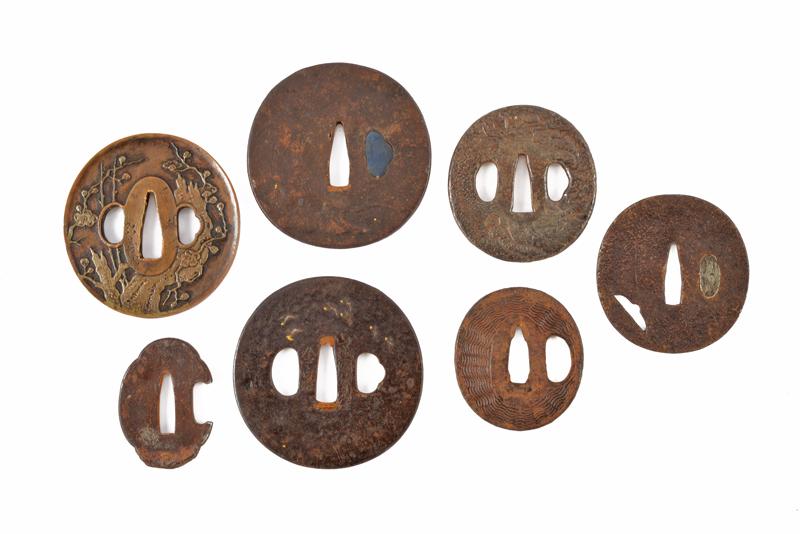 Lotto di sette tsuba