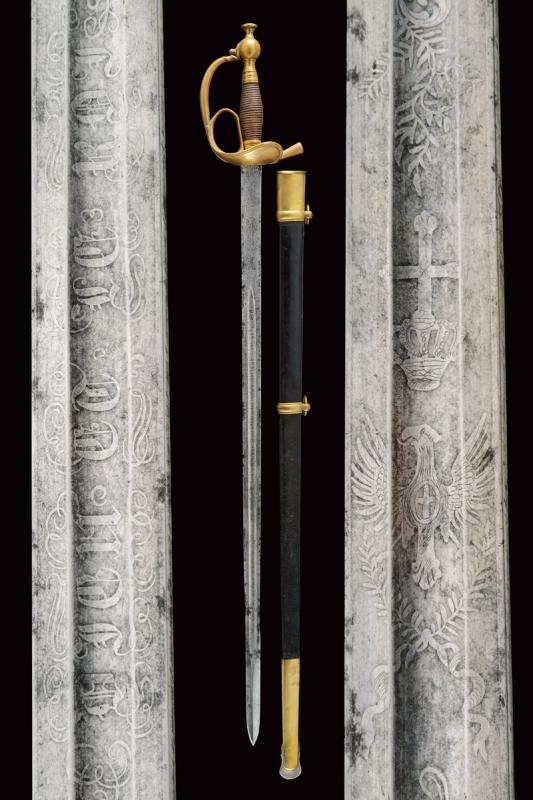 Spada "Albertina" mod. 1833 con interessante lama