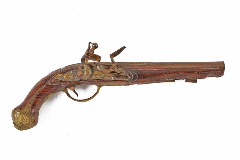 Pistola a pietra focaia firmata G.B. Zugno