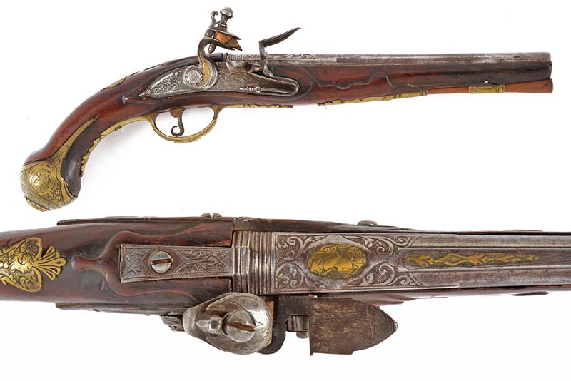 Pistola a pietra focaia di G. Landi