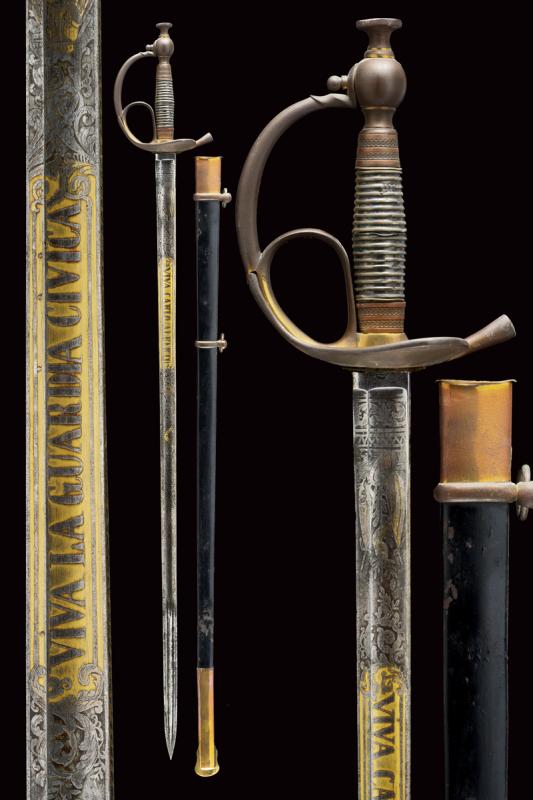 Spada Albertina mod. 1833 con bella lama