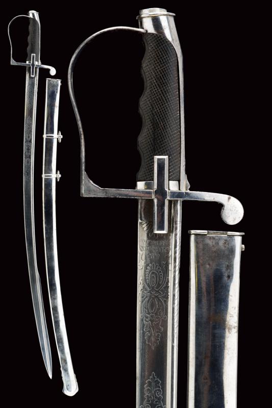 Sciabola da ufficiale mod. 1855 con lama in damasco