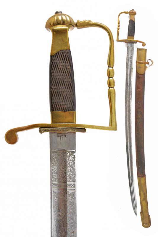 Sciabola per aiutanti e guardarmi delle piazze Mod. 1833 con lama incisa