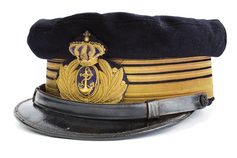 Berretto con visiera da Capitano di Vascello del Contrammiraglio Camillo Candiani (1841-1919)