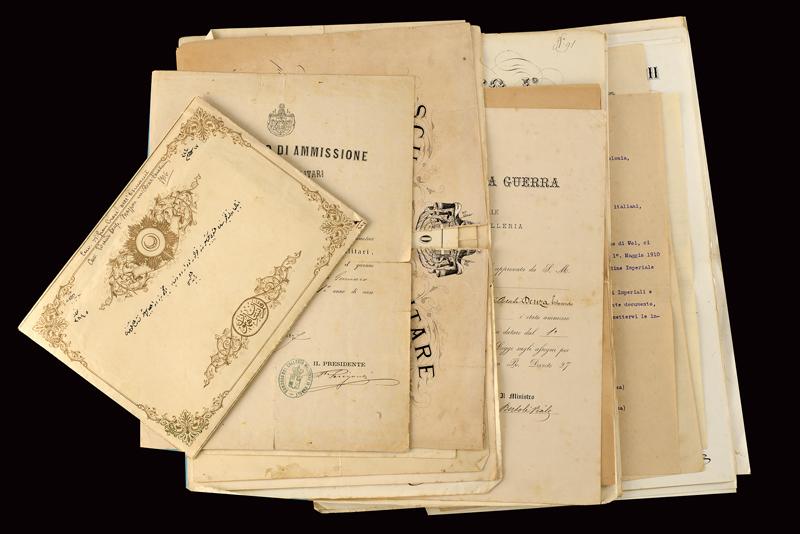 Lotto di documenti del generale Barone Edoardo Denza 