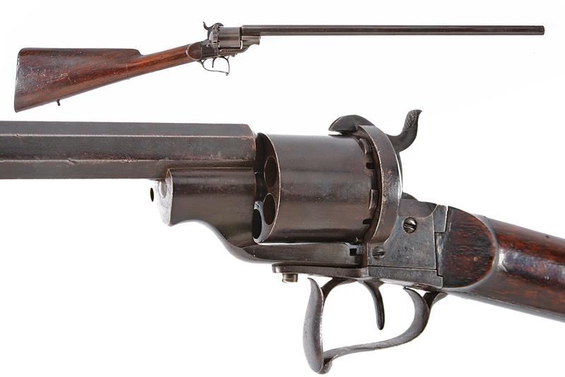 Fucile revolver a spillo brevetto Lefaucheux di Lepage Moutier