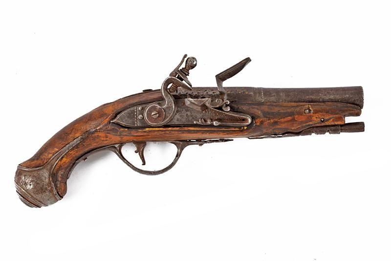 Pistola a pietra focaia firmata Bortolo Agazzi