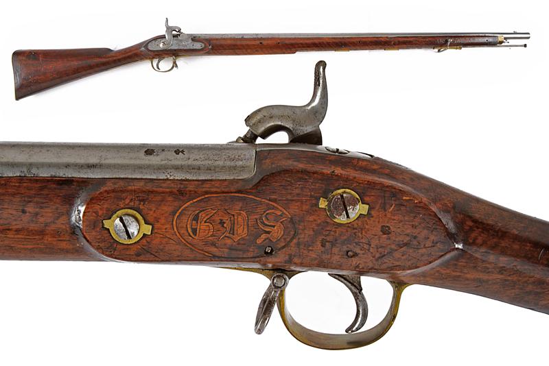 Moschetto Lovell pattern 1839 a luminello con marchio della Trinacria