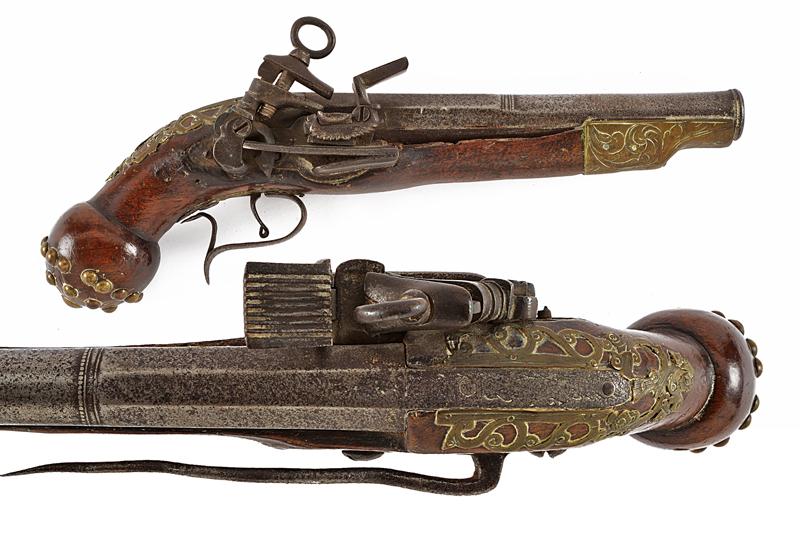 Pistola alla micheletta a pietra focaia