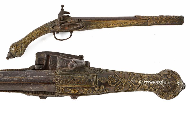Pistola alla micheletta a pietra focaia