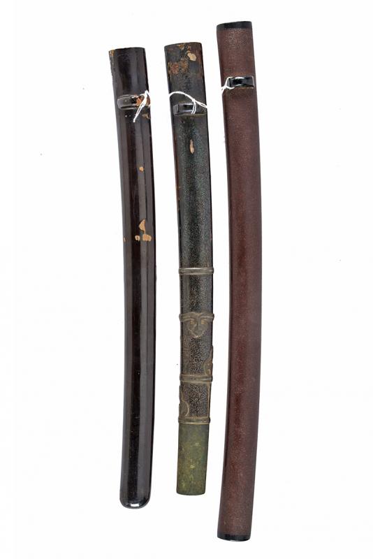 Lotto di tre saya (foderi) per wakizashi