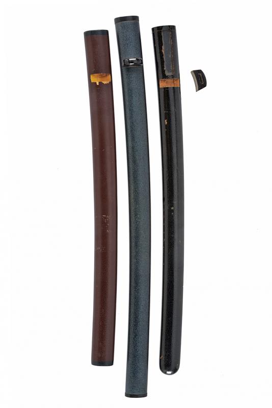 Lotto di tre saya (foderi) per wakizashi