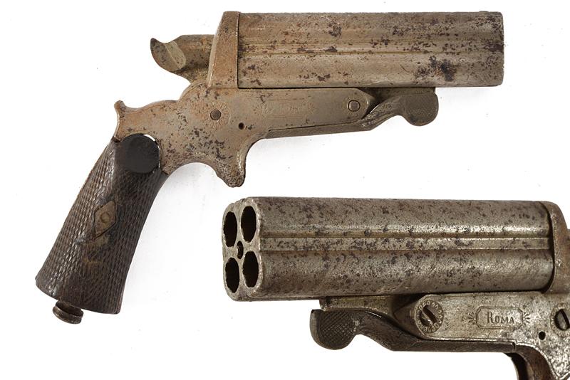 Pistola a quattro canne tipo Sharps di Toni