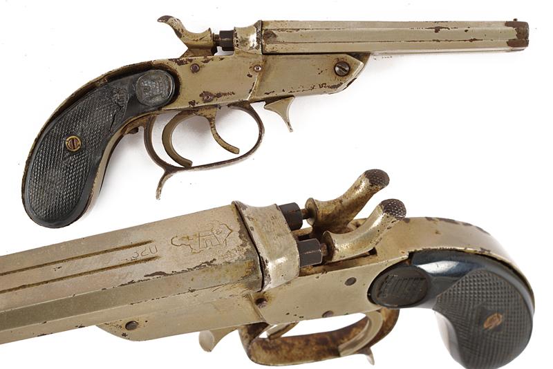 Pistola a due canne a retrocarica