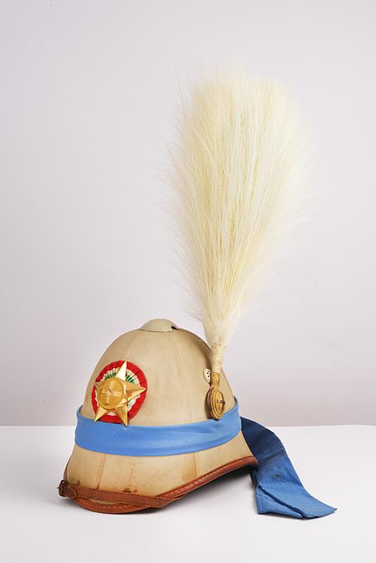 Casco coloniale da ufficiale composito