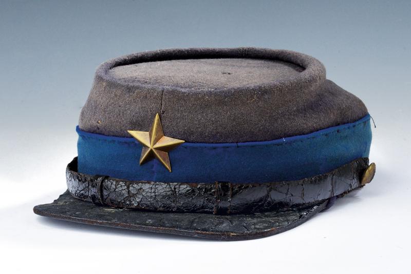 Raro kepi da truppa di fanteria confederata del Texas
