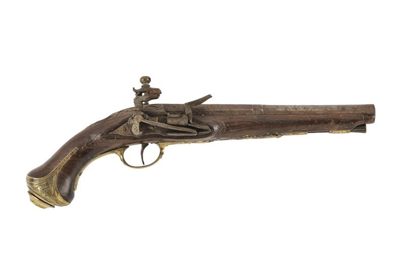 Pistola alla micheletta a pietra focaia