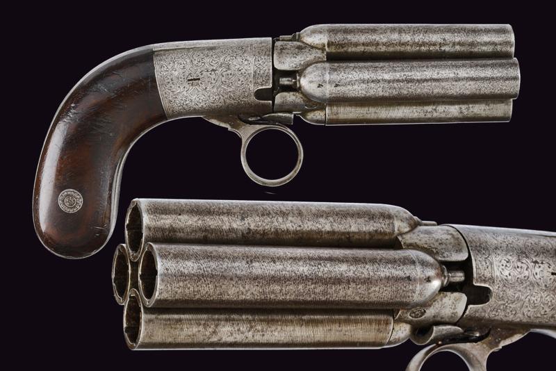 Pepperbox revolver a luminello di Mariette