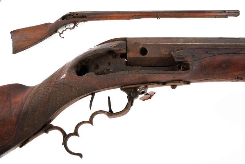 Cassa e canna di una carabina da tiro