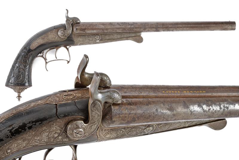 Pistola a spillo a due canne lunghe