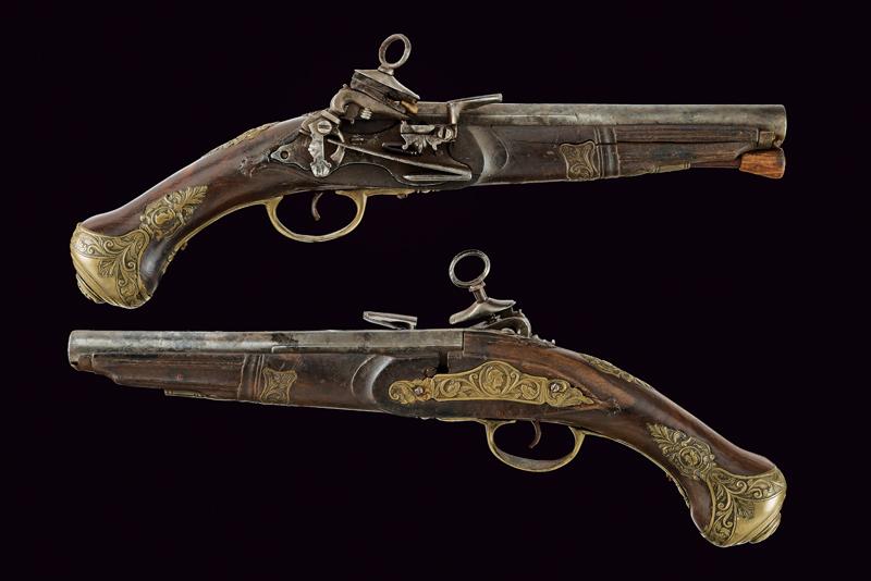 Interessante paio di pistole a pietra focaia alla micheletta