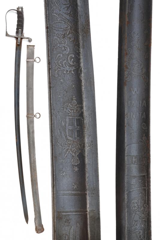 Sciabola da ufficiale mod. 1855 con interessante lama