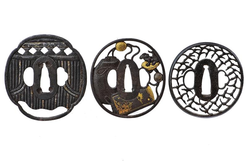Lotto di tre tsuba