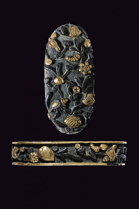 Fuchi-kashira di scuola Mito Kinko