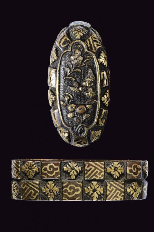 Fuchi-kashira in stile Goto