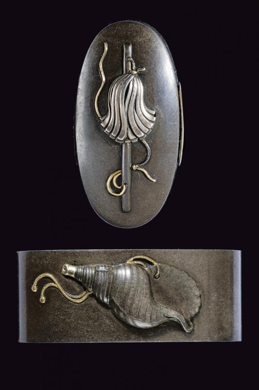 Fuchi-kashira a tema Yamabushi