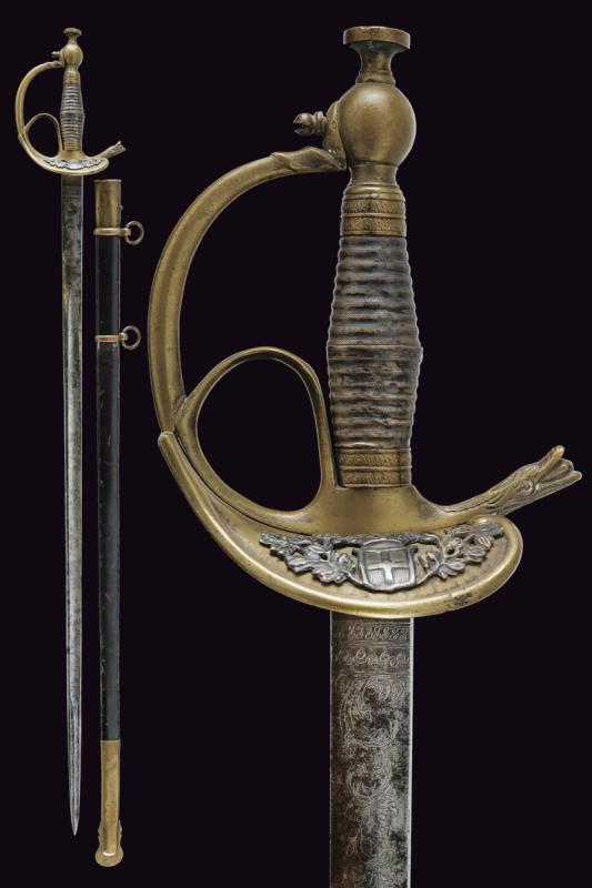Rara spada Albertina mod. 1833 da ufficiale medico