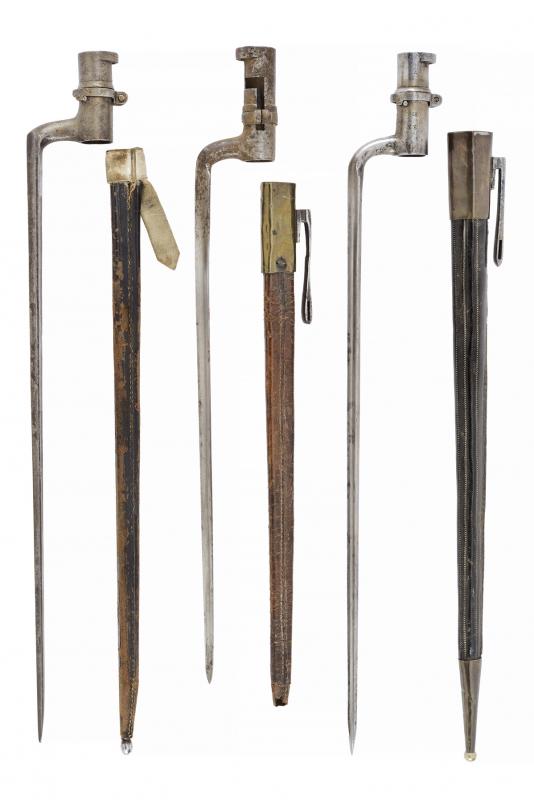 Lotto di tre baionetta a ghiera 