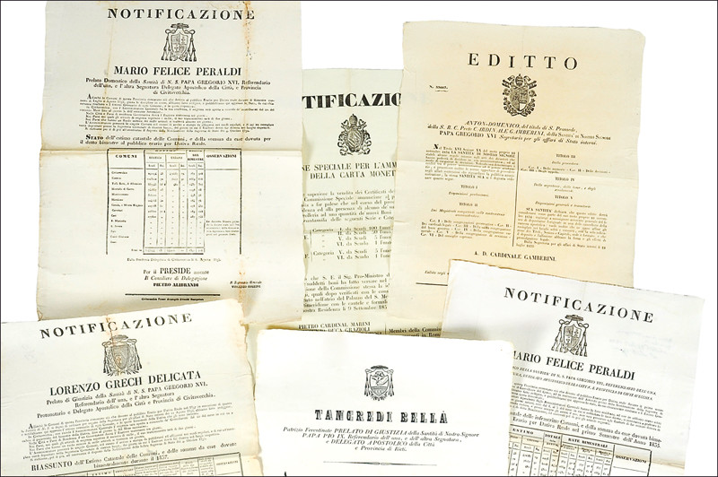 Lotto di sei proclami