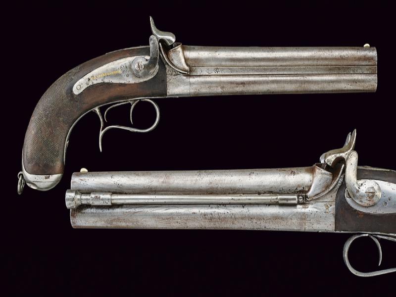 Pistola a luminello a canne sovrapposte di Jalabert Lamotte