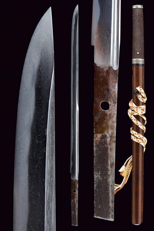 Kanmuri otoshi ridotto a wakizashi