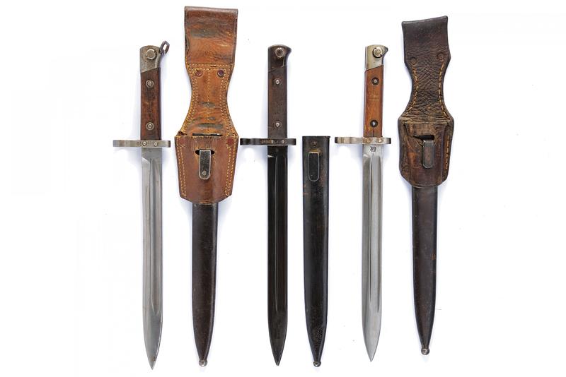 Lotto di tre baionette Mannlicher mod. 1895